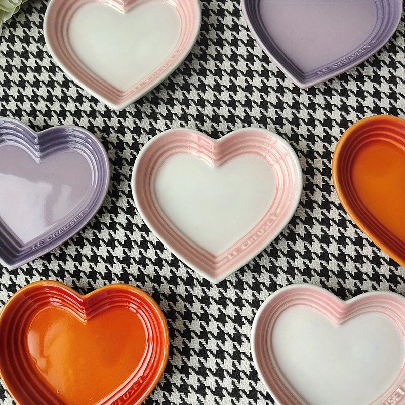 Heart-Shaped Ceramic Pet Bowl