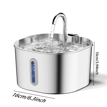 2.2L Stainless Steel Pet Water Fountain