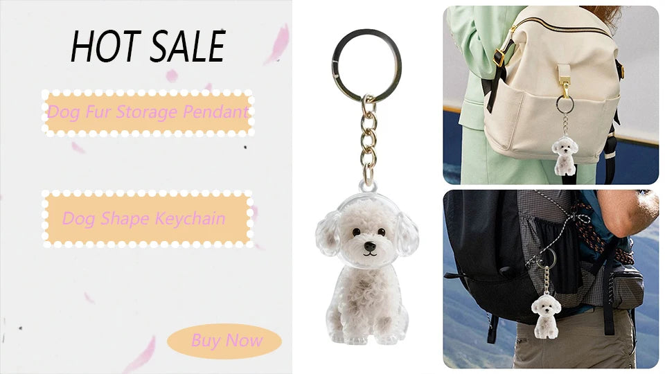 Pet Fur Keepsake Keychain