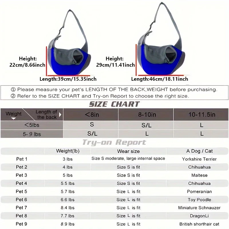 Breathable Pet Sling Carrier