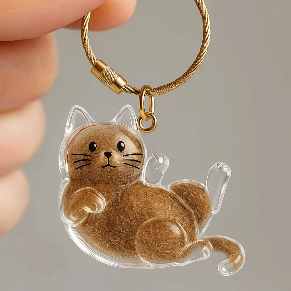 Pet Fur Keepsake Keychain