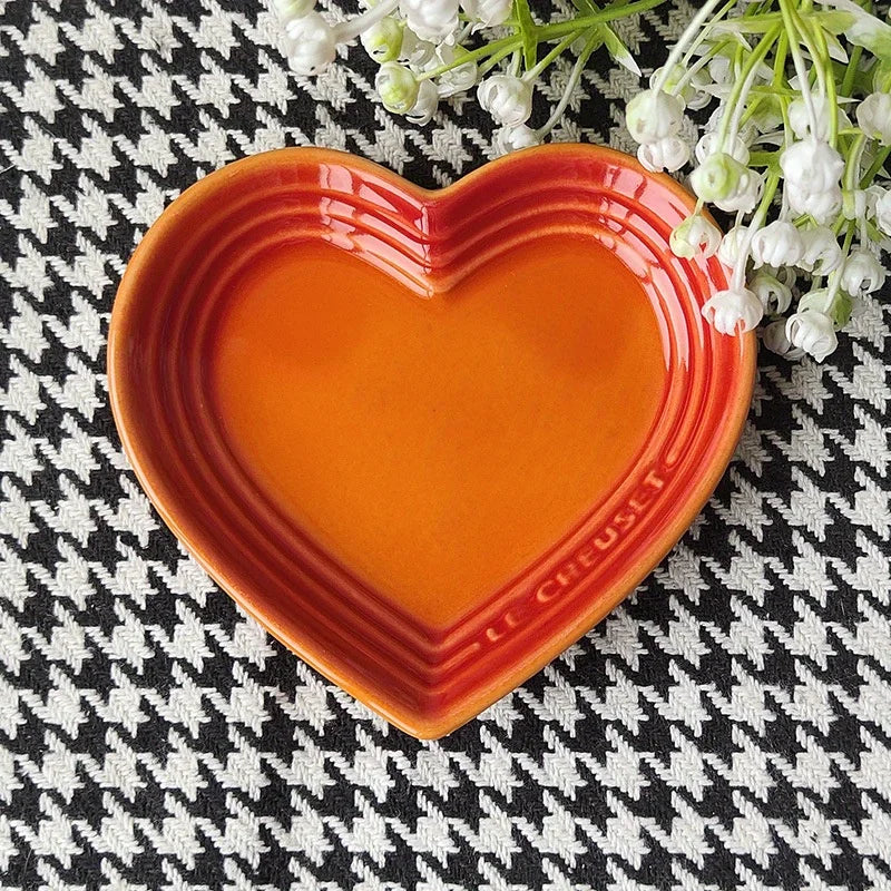 Heart-Shaped Ceramic Pet Bowl